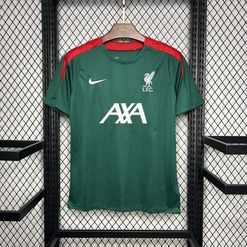 Liverpool 2024/25 Pre-match training dark green Jersey - Image 3