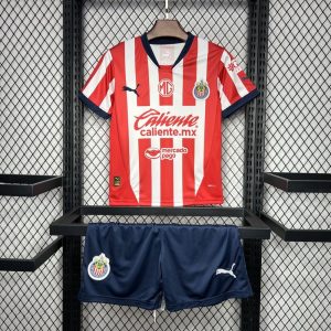 Chivas 2024/25 Home Kids Kit