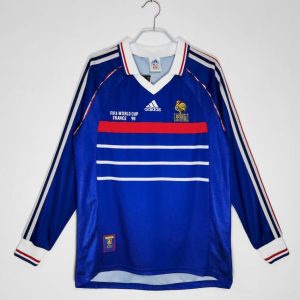 France 1998 World Cup Home Long Sleeves Retro Jersey