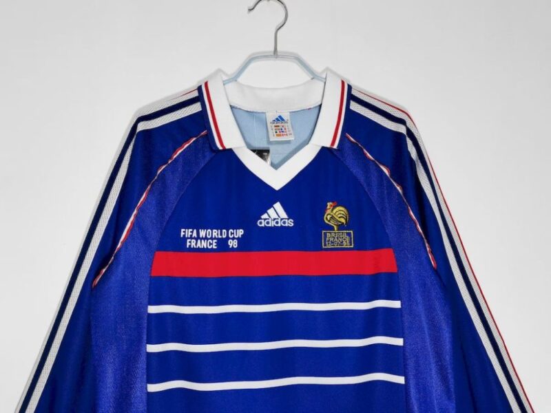 France 1998 World Cup Home Long Sleeves Retro Jersey - Image 3