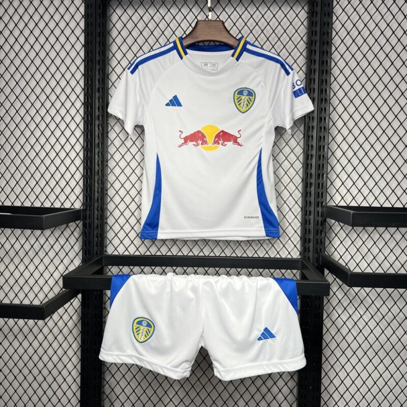 Leeds United F.C. 2024/25 Home Jersey Kids Kit
