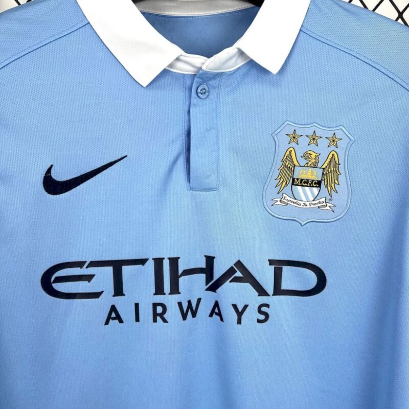 Manchester City 2015/16 Home Retro Jersey - Image 4