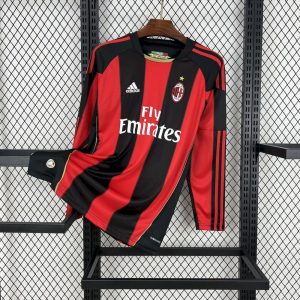 AC Milan 2010/11 Home Long Sleeves Retro Jersey