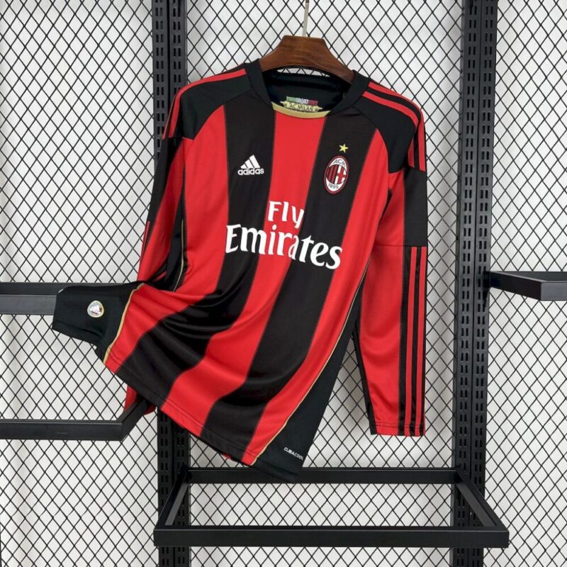 AC Milan 2010/11 Home Long Sleeves Retro Jersey