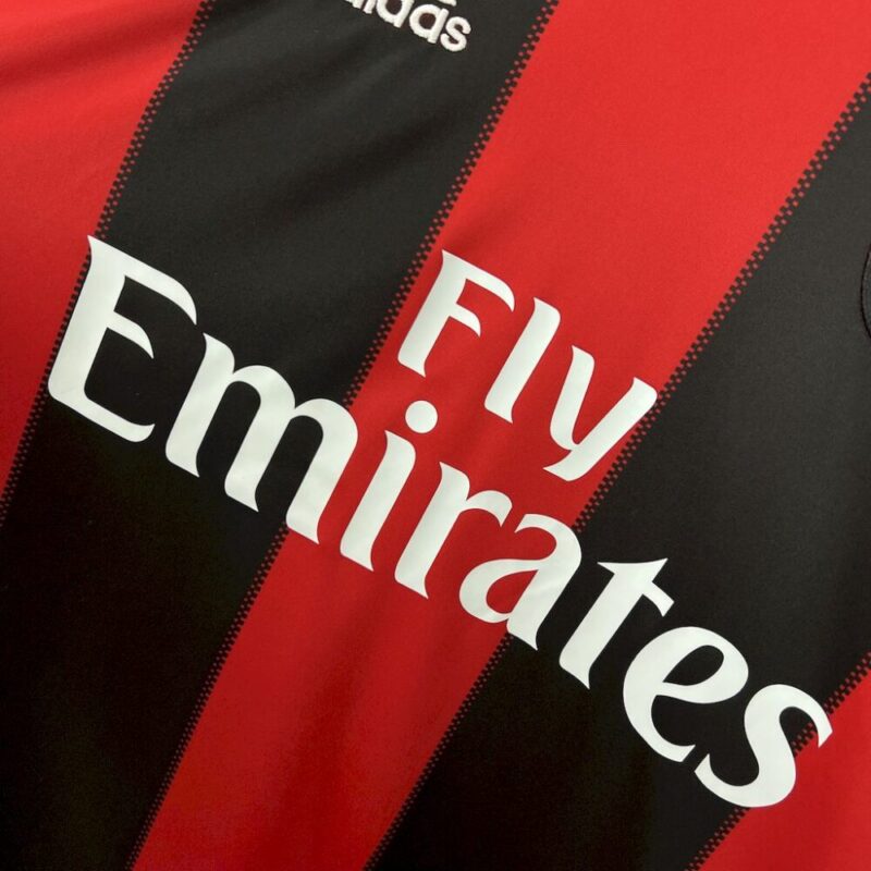 AC Milan 2010/11 Home Long Sleeves Retro Jersey - Image 5
