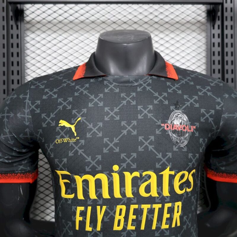 AC Milan 2025/26 Co-Branded Black Edition Jersey Player Version - Image 4