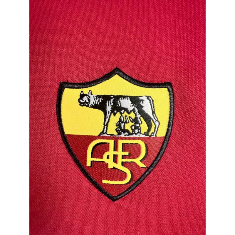 AS Roma 1998/99 Home Long Sleeve Retro Jersey - Image 6