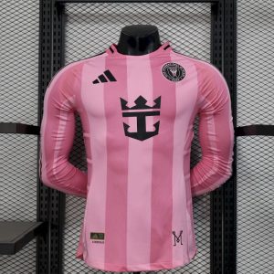 Inter Miami 2025/26 Home Long Sleeves Jersey Player Version