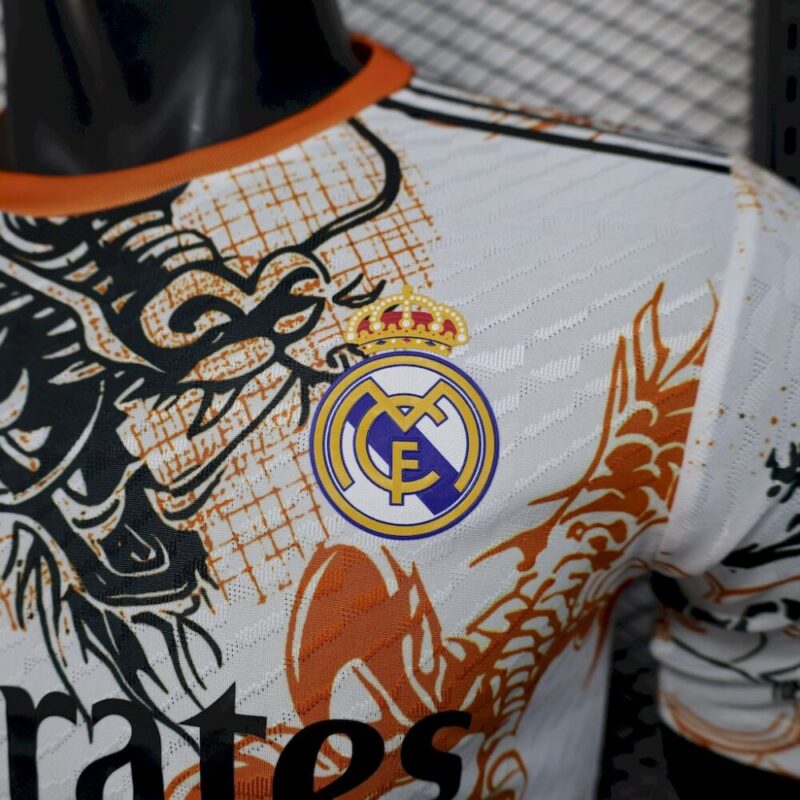 Real Madrid 2025/26 Black and white dragon version Jersey Player Version - Image 5