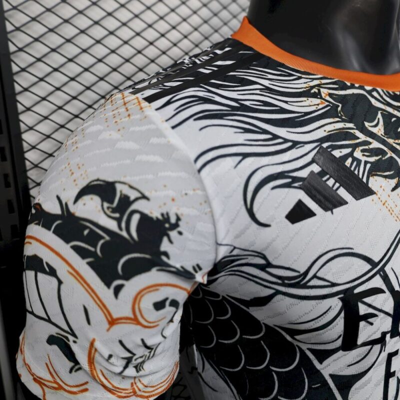 Real Madrid 2025/26 Black and white dragon version Jersey Player Version - Image 3