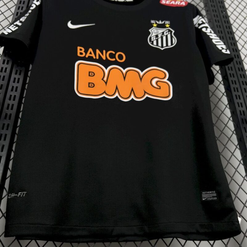 Santos 2011/12 Black Retro Jersey - Image 3
