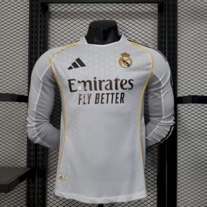 Real Madrid 2025/26 Home Long Sleeves Jersey Player Version