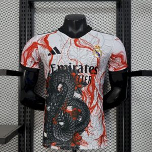 Real Madrid 2025/26 White Black Dragon special edition Jersey Player Version