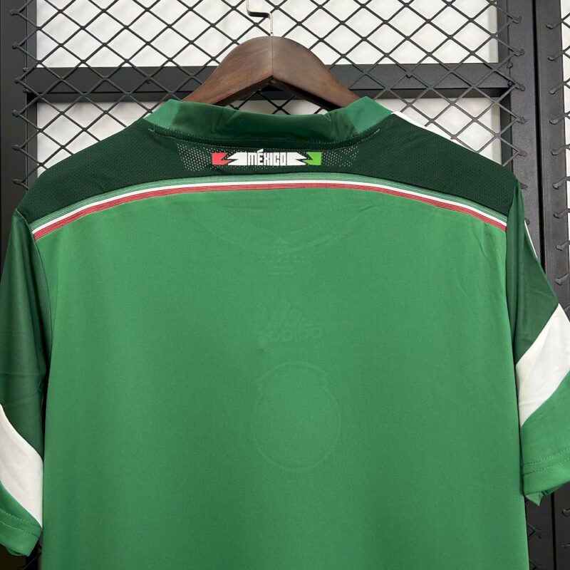 Mexico 2014 Home Retro Jersey - Image 5