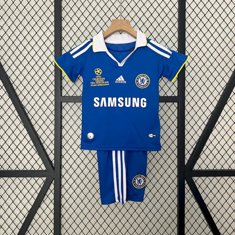 Chelsea 08/09 Champions League Home Kids Retro Jersey And Shorts