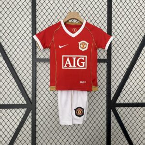 Manchester United 2006/07 Home Kids Retro Jersey And Shorts