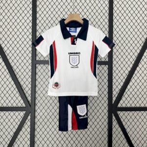 England 1998 home kids retro Jersey and shorts