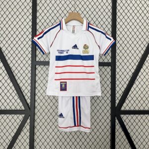 France 1998 away kids retro Jersey and shorts
