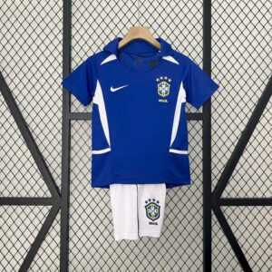 Brazil 2002 away Kids Retro Jersey And Shorts