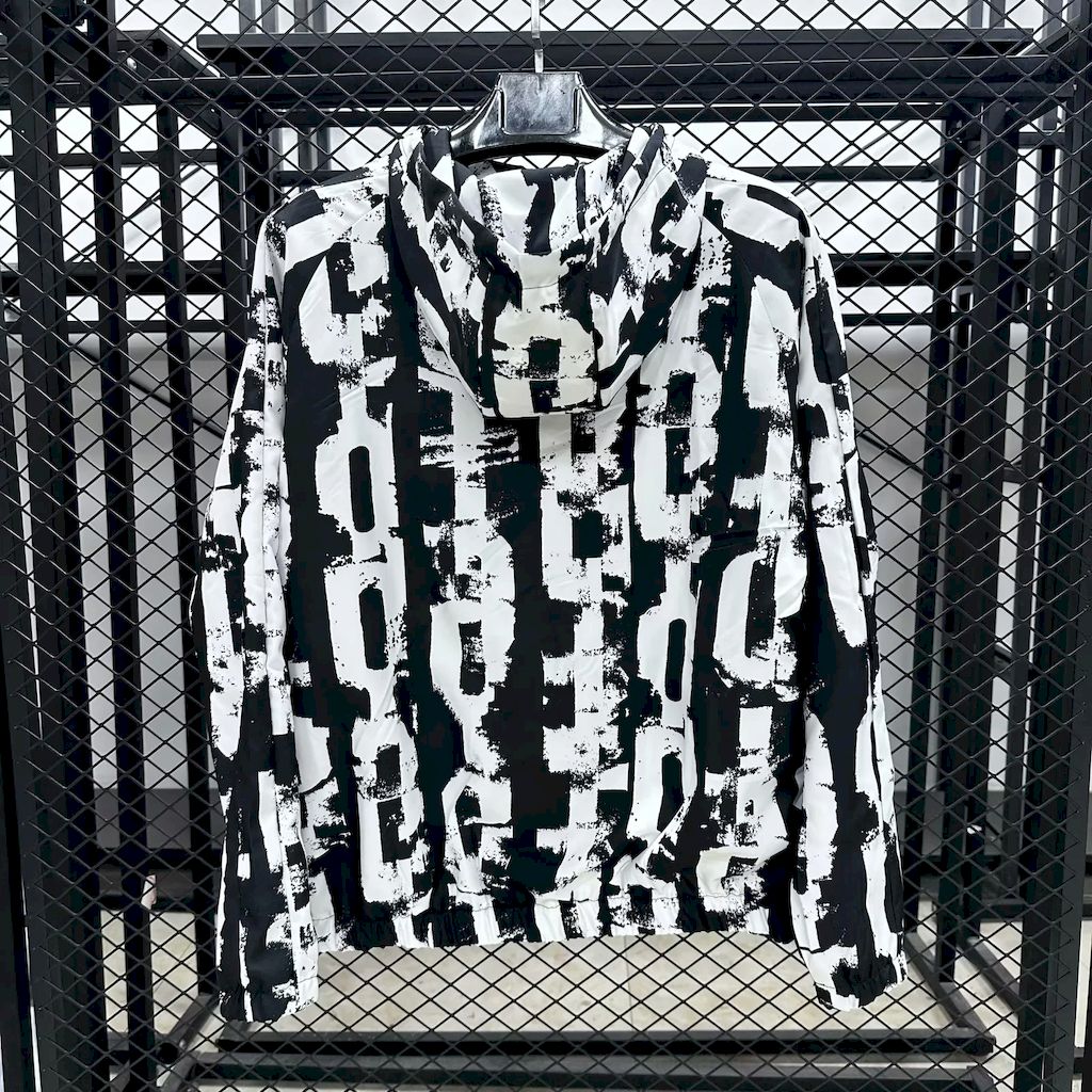 Barcelona 2025 Black and white stripesr Windbreaker - Image 2