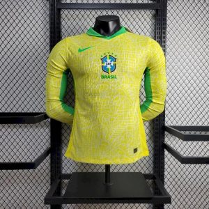 Brazil 2024/25 Home Long Sleeves Jersey Player Version