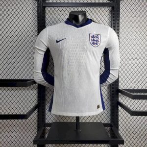 England 2024/25 Euro Home Long Sleeves Jersey Player Version