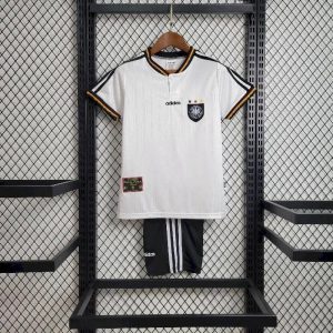 Germany 1996 Home Kids Retro Jersey And Shorts