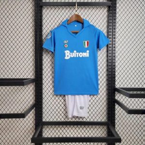 Napoli 1987/88 Home Kids Retro Jersey And Shorts