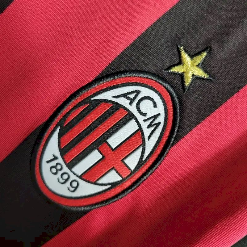 AC Milan 2009/10 Home Long Sleeves Retro Jersey - Image 6