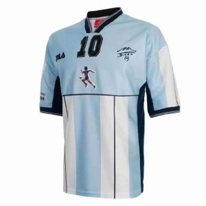Argentina 2001 Diego Maradona Testimonial Retro Jersey