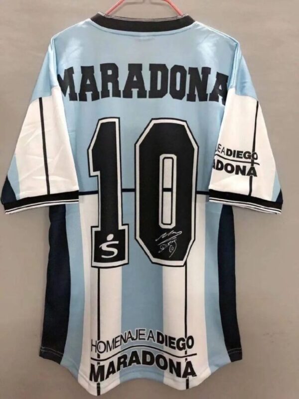 Argentina 2001 Diego Maradona Testimonial Retro Jersey - Image 2
