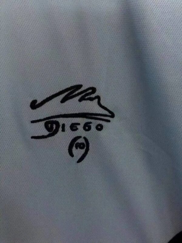 Argentina 2001 Diego Maradona Testimonial Retro Jersey - Image 4