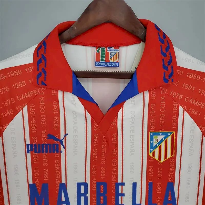 Atletico Madrid 1995/96 Home Retro Jersey - Image 2