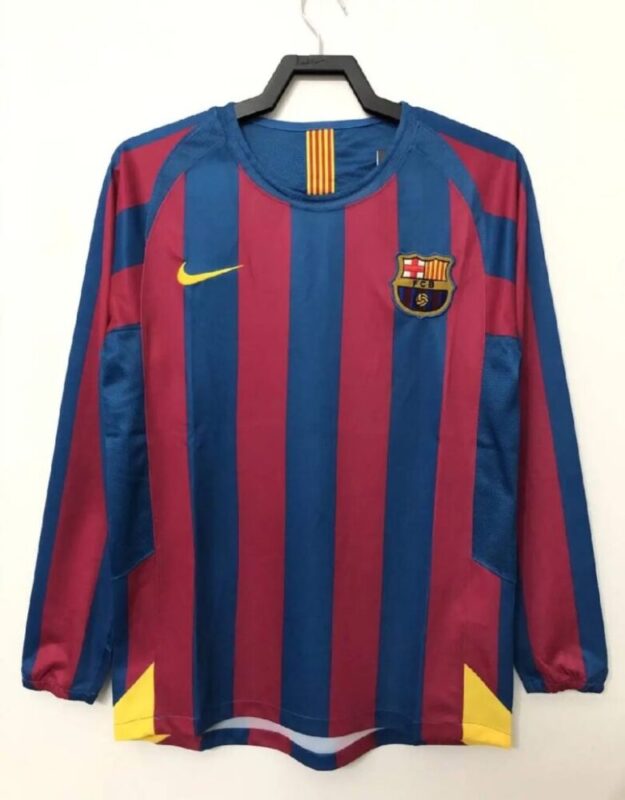 Barcelona 2005/06 Home Long Sleeves Retro Jersey