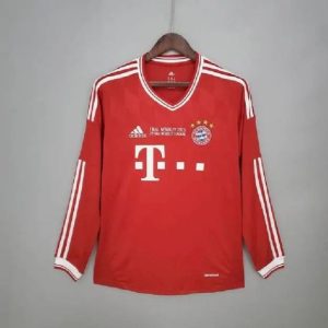 Bayern Munich 2013/14 Home Champions League Long Sleeve Retro Jersey