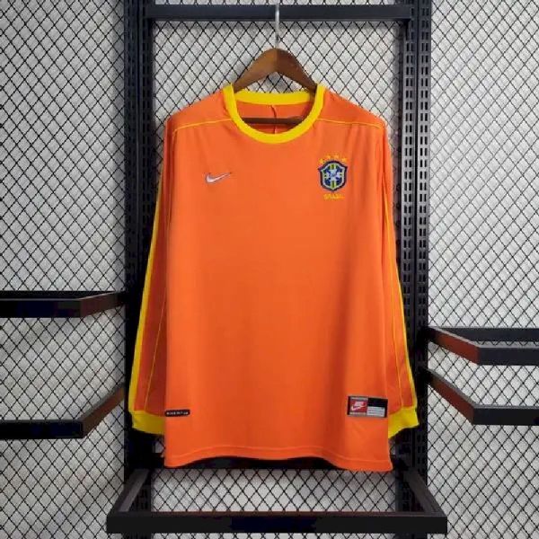 Brazil 1998 Goalkeeper Long Sleeve Retro Jersey