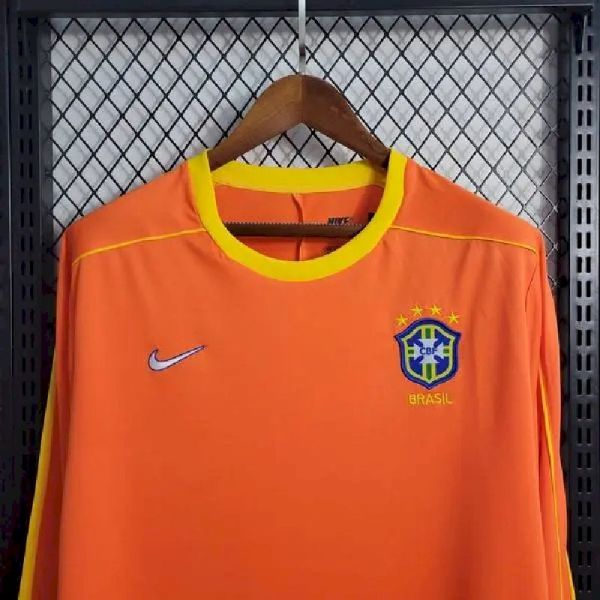 Brazil 1998 Goalkeeper Long Sleeve Retro Jersey - Image 2