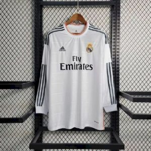 Real Madrid 2013/14 Home Long Sleeve Retro Jersey
