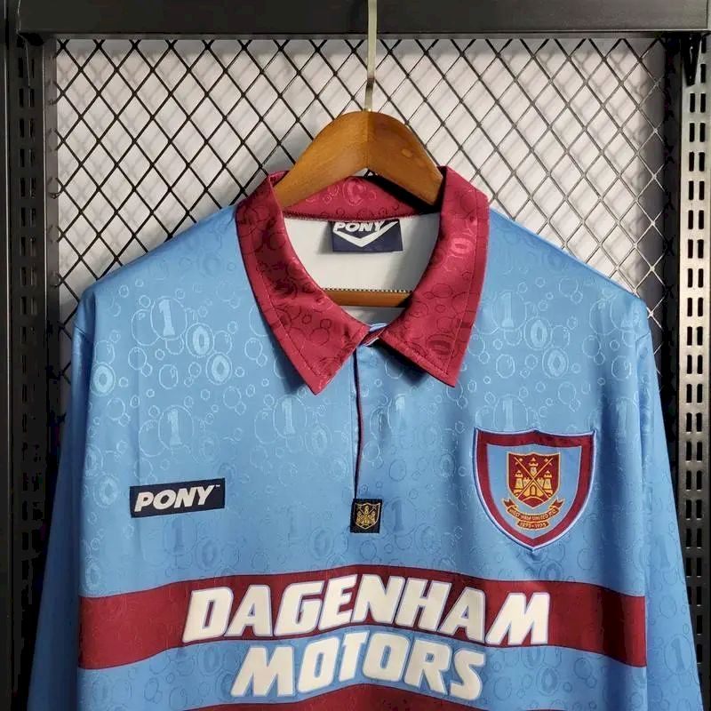 West Ham United 1995/97 Away Long Sleeves Retro Jersey - Image 2