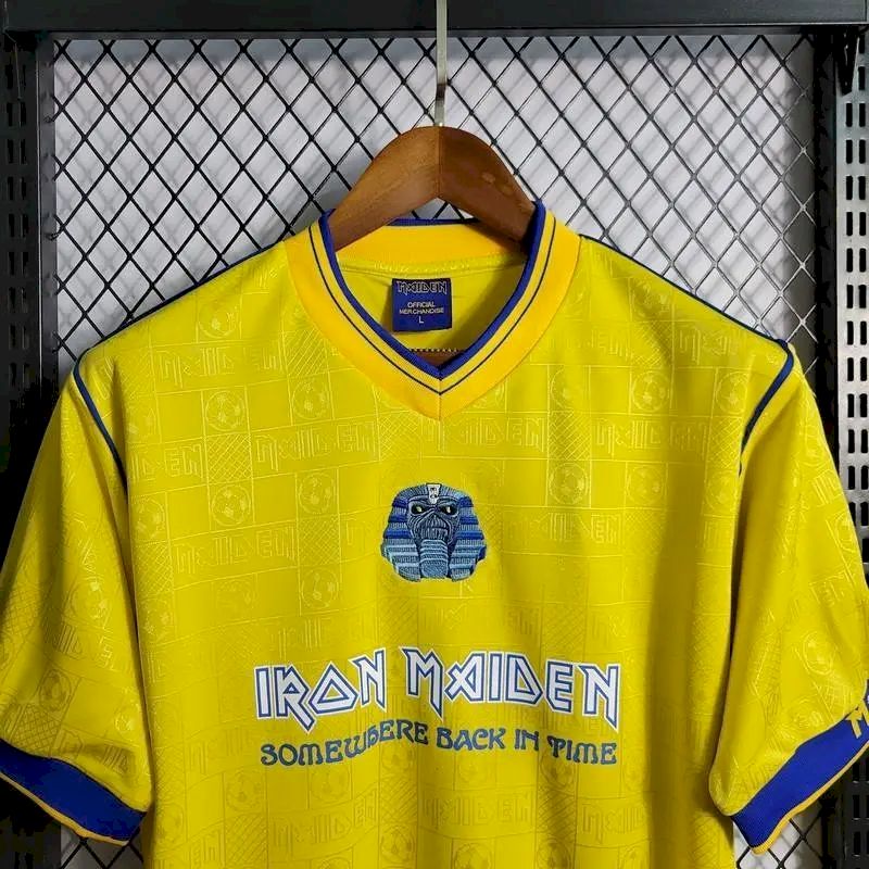 West Ham United 2008 Yellow Iron Maiden Edition Retro Jersey - Image 2