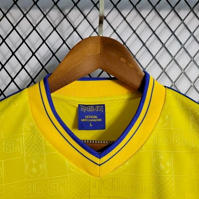 West Ham United 2008 Yellow Iron Maiden Edition Retro Jersey - Image 3