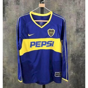 Boca Juniors 2003-2004 Home Long Sleeves Retro Jersey