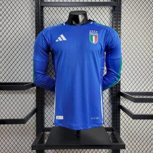 Italy 2024/25 Euro Home Long Sleeves Jersey Player Version