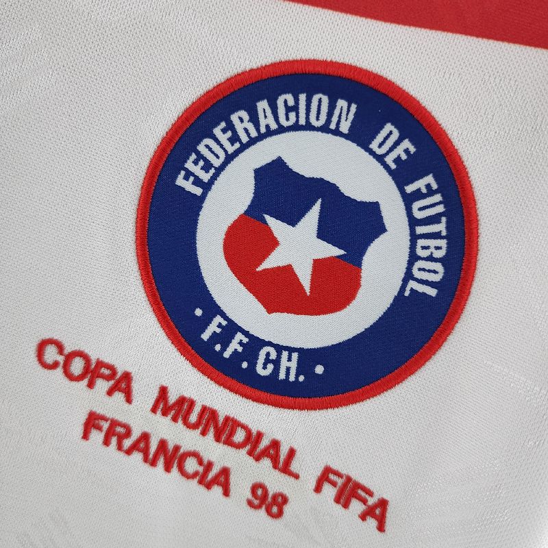 Chile 1998 Away Long Sleeves Retro Jersey - Image 4