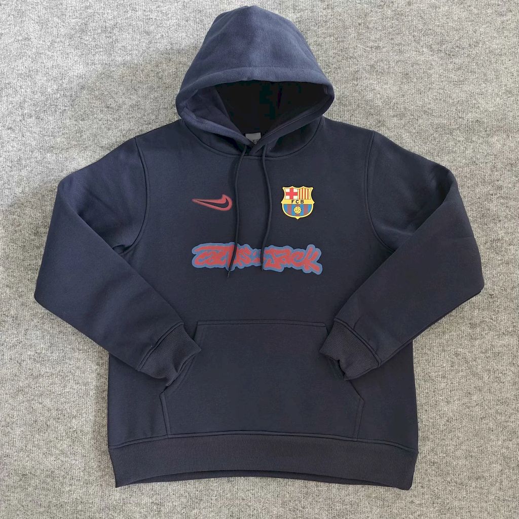 Barcelona 2025 Travis Scott Edition Royal Blue Football Hoodie