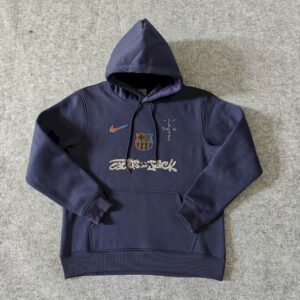 Barcelona 2025 Travis Scott Edition Royal Blue Football Hoodie