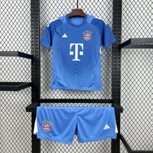 Bayern Munich 2025/26 Blue Goalkeeper Kids Kit