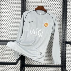 Manchester United 2007/08 Grey Goalkeepe Long Sleeves Retro Jersey
