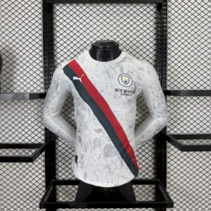 Manchester City 2025/26 Away Long Sleeves Jersey Player Version