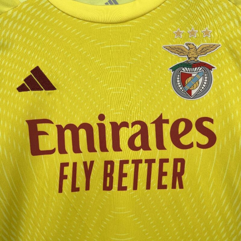 Benfica 2025/26 Yellow Goalkeeper Kids Kit - Image 7